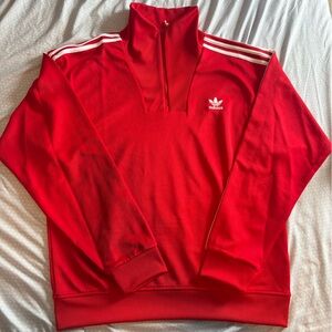 NWT adidas Men's Adicolor Funnel Neck Track Top Better Scarlet Jacket Size M